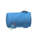 Serbatoio acqua in plastica (PE), cilindrico orizzontale con piedini, capacità 300 Lt, Mis. 625 L x 1050 P x 720 H mm, colore azzurro
