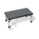 Scaletta con 1 gradino in plastica, telaio in acciaio cromato e piedini in gomma antiscivolo, portata 150 Kg