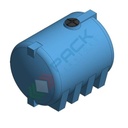 Serbatoio acqua in plastica (PE), cilindrico orizzontale con piedini, capacità 11500 Lt, Mis. 2200 L x 3100 P x 2250 H mm, colore azzurro