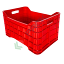 Cassetta in plastica (HDPE) per ortofrutta, sovrapponibile, capacità 40 Lt, Mis. 530 L x 360 P x 310 H mm, base e pareti chiuse