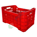 Cassetta in plastica (HDPE) per ortofrutta, sovrapponibile, capacità 40 Lt, Mis. 530 L x 360 P x 310 H mm, base e pareti forate