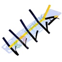 Imbragatura a ragno per il bloccaggio sulla tavola spinale Cod. Art. UB9690