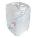 Tanica in plastica (HDPE), capacità 5 Lt, per alimenti, rettangolare, sovrapponibile e omologata ADR/ONU, peso 250 gr, colore neutro - chiusura con tappo a vite con sigillo escluso