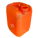 Tanica in plastica (HDPE), capacità 5 Lt, rettangolare, sovrapponibile e omologata ADR/ONU, peso 250 gr, colore arancione - chiusura con tappo a vite con sigillo escluso