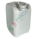 Tanica in plastica (HDPE), capacità 5 Lt, rettangolare, sovrapponibile e omologata ADR/ONU, peso 250 gr, colore grigio - chiusura con tappo a vite con sigillo escluso