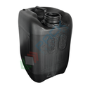 Tanica in plastica (HDPE), capacità 5 Lt, rettangolare, sovrapponibile e omologata ADR/ONU, peso 250 gr, colore nero - chiusura con tappo a vite con sigillo escluso