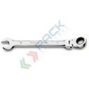 Chiavi combinate a forchetta e poligonale diritte a cricchetto snodate cromate ? mm 9x9 - Art. 142SN 9