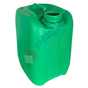 Tanica in plastica (HDPE), capacità 5 Lt, rettangolare, sovrapponibile e omologata ADR/ONU, peso 250 gr, colore verde - chiusura con tappo a vite con sigillo escluso