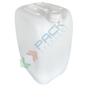 Tanica in plastica (HDPE), capacità 11 Lt, per alimenti, rettangolare, sovrapponibile e omologata ADR/ONU, peso 400 gr, colore neutro - chiusura con tappo a vite con sigillo escluso