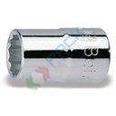 Chiavi a bussola con attacco quadro femmina 1/2" bocca poligonale, cromate mm 13 - Art. 920B 13