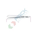 Pinzetta a molla a punte fini curve arrotondate zigrinate in acciaio inossidabile L mm 130 - Art. 991 130