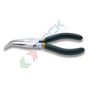 Pinze a becchi mezzotondi lunghissimi piegati zigrinati cromate manici ricoperti con 2 strati di PVC antiscivolo L mm 160 - Art. 1168 160