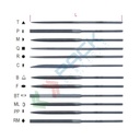 Lime ad ago taglio mezzodolce gambo Ø 3 mm L mm 160 - Art. 1720B