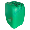 Tanica in plastica (HDPE), capacità 20 Lt, rettangolare, sovrapponibile e omologata ADR/ONU, peso 900 gr, colore verde - chiusura con tappo a vite con sigillo escluso