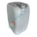 Tanica in plastica (HDPE), capacità 25 Lt, rettangolare, sovrapponibile e omologata ADR/ONU, peso 1200 gr, colore grigio - chiusura con tappo a vite con sigillo escluso