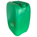 Tanica in plastica (HDPE), capacità 25 Lt, rettangolare, sovrapponibile e omologata ADR/ONU, peso 1200 gr, colore verde - chiusura con tappo a vite con sigillo escluso