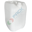 Tanica in plastica (HDPE), capacità 30 Lt, per alimenti, rettangolare, sovrapponibile e omologata ADR/ONU, peso 1200 gr, colore neutro - chiusura con tappo a vite con sigillo escluso