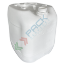 Tanica in plastica (HDPE), capacità 30 Lt, rettangolare, sovrapponibile e omologata ADR/ONU, peso 1200 gr, tappo a vite e sigillo (esclusi), colore bianco