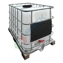 Cisterna IBC 640 Litri in plastica, usata/rigenerata, coperchio 225 mm, valvola di scarico 2", pallet in legno, colore neutro