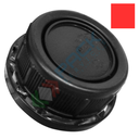 Tappo a vite in plastica (HDPE), Mis. Ø 35 mm, con sigillo a vite con tige, colore rosso