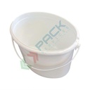 Secchio plastica (PP) ovale, capacità 6 Lt, Mis. Ø 208 x 184 H mm, manico in plastica, chiusura a pressione (coperchio escluso)