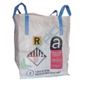 Saccone big bag tubolare, UN13H3Y amianto, Mis. 90 L x 90 P x 120 H cm, SWL 1000 Kg, SF 6:1, caramella/chiuso