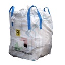 Saccone big bag tubolare, UN13H3Y, Mis. 90 L x 90 P x 120 H cm, SWL 1000 Kg, SF 6:1, caramella/chiuso