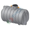 Serbatoio acqua piovana in plastica, cilindrico orizzontale, capacità 3100 Lt, elettropompa 0,9 Kw/1,2 Hp, uso domestico