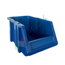 Cassa bocca di lupo in plastica (PP), sovrapponibile e componibile, capacità 5,25 Lt, Mis. 173 L x 307 P x 150 H mm, colore blu