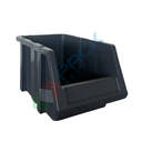 Cassa bocca di lupo in plastica (PP), sovrapponibile e componibile, capacità 5,25 Lt, Mis. 173 L x 307 P x 150 H mm, colore grigio