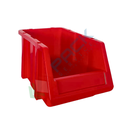 Cassa bocca di lupo in plastica (PP), sovrapponibile e componibile, capacità 5,25 Lt, Mis. 173 L x 307 P x 150 H mm, colore rosso