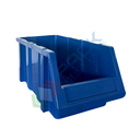 Cassa bocca di lupo in plastica (PP), sovrapponibile e componibile, capacità 7 Lt, Mis. 173 L x 402 P x 150 H mm, colore blu