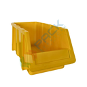 Cassa bocca di lupo in plastica (PP), sovrapponibile e componibile, capacità 7 Lt, Mis. 173 L x 402 P x 150 H mm, colore giallo
