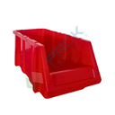 Cassa bocca di lupo in plastica (PP), sovrapponibile e componibile, capacità 7 Lt, Mis. 173 L x 402 P x 150 H mm, colore rosso