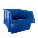 Cassa bocca di lupo in plastica (PP), sovrapponibile e componibile, capacità 15 Lt, Mis. 253 L x 402 P x 200 H mm, colore blu