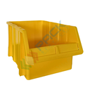 Cassa bocca di lupo in plastica (PP), sovrapponibile e componibile, capacità 15 Lt, Mis. 253 L x 402 P x 200 H mm, colore giallo