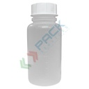Bottiglia in plastica (PP), cilindrica a collo largo, capacità 1000 ml, chiusura a vite normalizzato (tappo incluso)