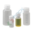 Bottiglia in plastica (PP), cilindrica a collo largo, capacità 2000 ml, chiusura a vite normalizzato (tappo incluso)