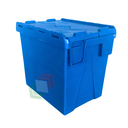 Cassetta in plastica (PP) sovrapponibile ed inseribile, capacità 32 Lt, Mis. 400 L x 300 P x 365 H mm, con coperchio integrato