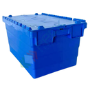 Cassetta in plastica (PP) sovrapponibile ed inseribile, capacità 60 Lt, Mis. 600 L x 400 P x 320 H mm, con coperchio integrato