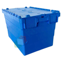 Cassetta in plastica (PP) sovrapponibile ed inseribile, capacità 68 Lt, Mis. 600 L x 400 P x 365 H mm, con coperchio integrato