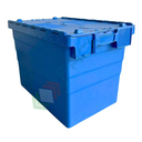 Cassetta in plastica (PP) sovrapponibile ed inseribile, capacità 78 Lt, Mis. 600 L x 400 P x 416 H mm, con coperchio integrato