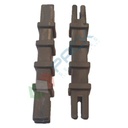 Raccordo per la composizione di casse a bocca di lupo in plastica