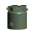 Degrassatore statico corpo lisico, A.E. 50, coperti 200, scarico domestico, Mis. Ø 1200 x 1400 H mm, per il pre-trattamento acque non provenienti da wc