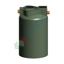 Degrassatore statico corpo lisico, A.E. 75, coperti 300, scarico domestico, Mis. Ø 1200 x 2050 H mm, per il pre-trattamento acque non provenienti da wc