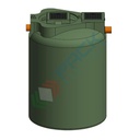 Degrassatore statico corpo lisico, A.E. 175, coperti 800, scarico domestico, Mis. Ø 1725 x 2400 H mm, per il pre-trattamento acque non provenienti da wc