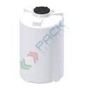 Serbatoio in plastica (PE) per chimici e alimenti, cilindrico verticale, capacità 2060 Lt, Mis. Ø 1200 x 1950 H mm, colore neutro