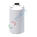 Serbatoio in plastica (PE) per chimici e alimenti, cilindrico verticale, capacità 3530 Lt, Mis. Ø 1300 x 2700 H mm, colore neutro