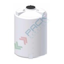 Serbatoio in plastica (PE) per chimici e alimenti, cilindrico verticale, capacità 4500 Lt, Mis. Ø 1600 x 2450 H mm, colore neutro