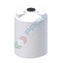 Serbatoio in plastica (PE) per chimici e alimenti, cilindrico verticale, capacità 5030 Lt, Mis. Ø 1725 x H 2450 mm, colore neutro